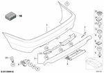 51127893069 - : Bumper Trim Panel, Primed, Rear for BMW Image
