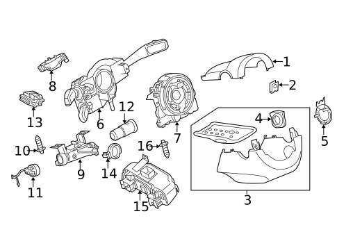 Shroud, Switches & Levers for 2021 Volkswagen Passat #0