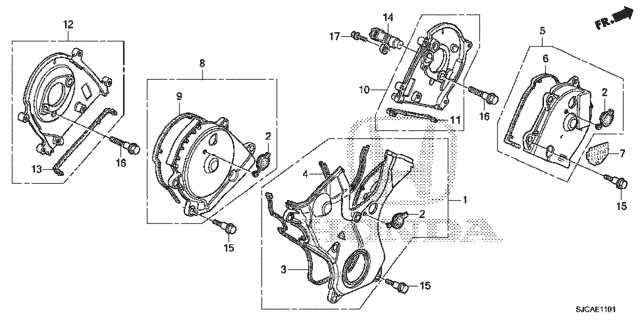 Timing Belt Cover for 2014 Honda Ridgeline #0