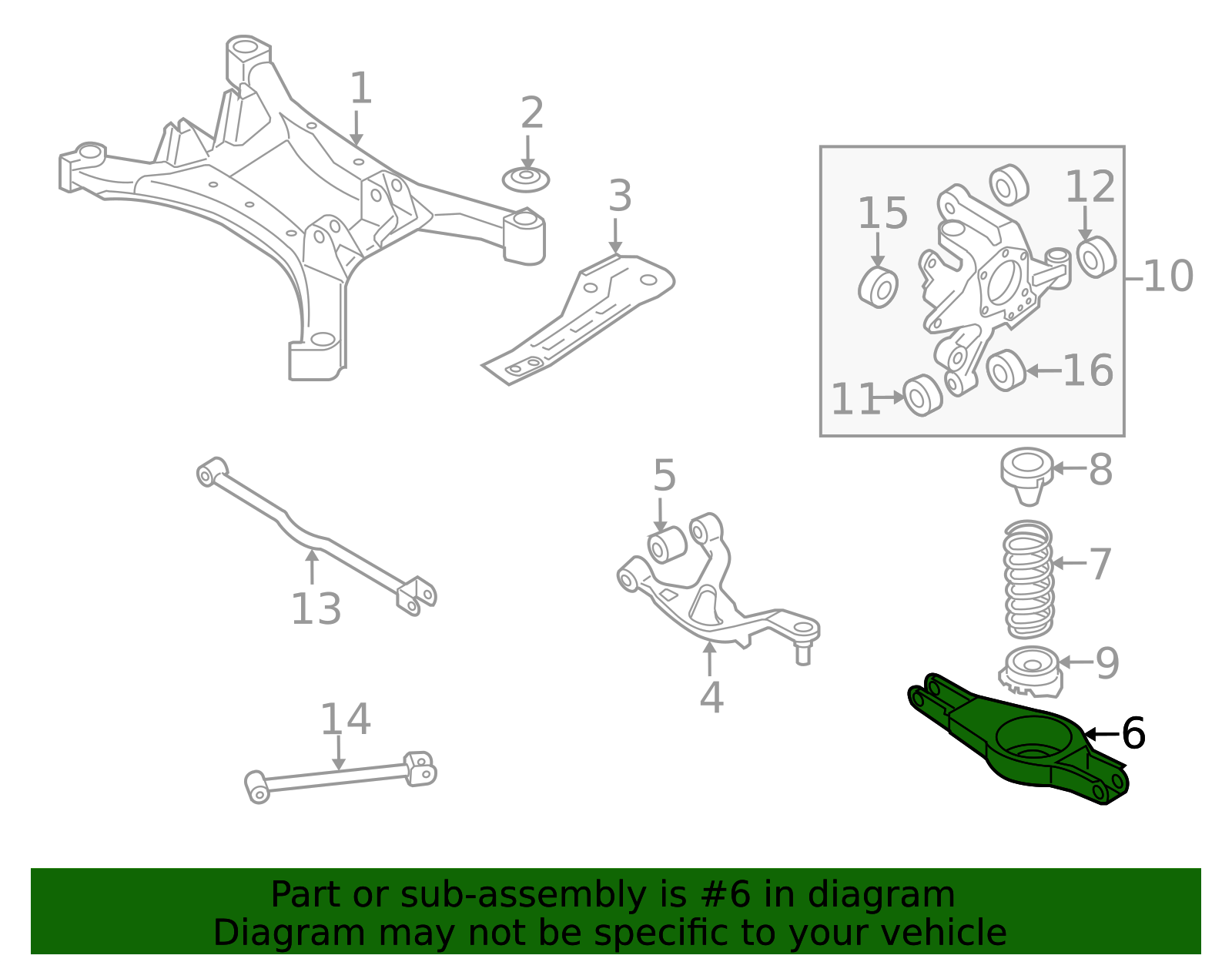551B0-ZX00B - Lower Control Arm 2010-2013 Nissan Altima