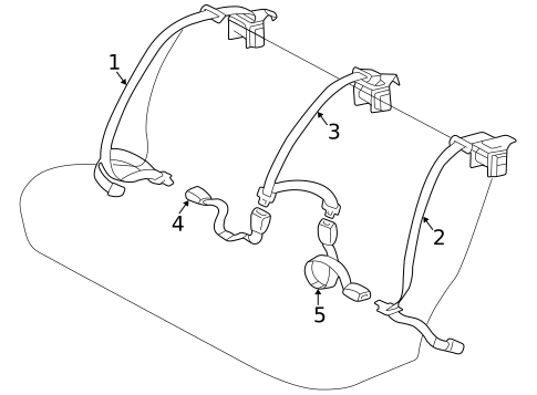 Rear Seat Belts for 2000 Toyota Camry #0