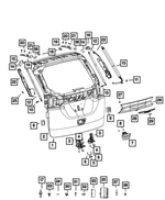 4589234AA - Doors, Door Mirrors and Related Parts: Liftgate Striker for Mopar Image image