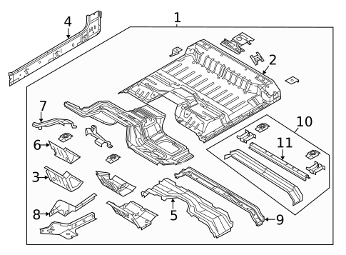Floor - Cab for 2012 Ford F-350 Super Duty #1