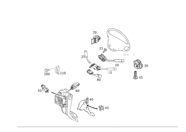 2095451008 - Electrical Equipment and Instruments: Ignition-Starter Switch for Mercedes-Benz Image