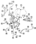 4893384AA - 1.4L Turbo; Engine: Turbocharger Bracket for Dodge: Dart | Fiat: 500 Image