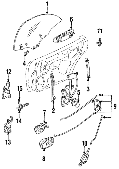 Rear Door for 1992 Mazda 929 #0
