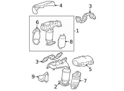 Exhaust Manifold for 2005 Lexus ES330 #0