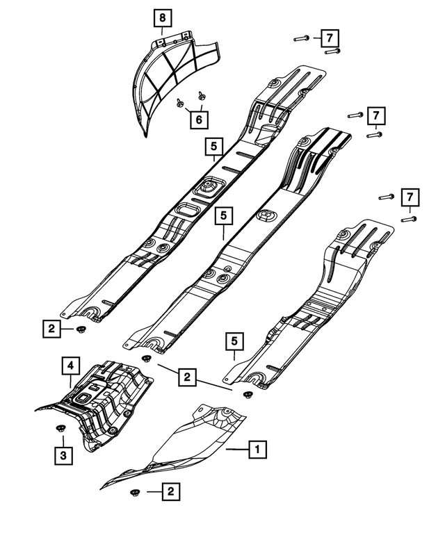 68053881AA - Exhaust: Exhaust Shield for Mopar Image