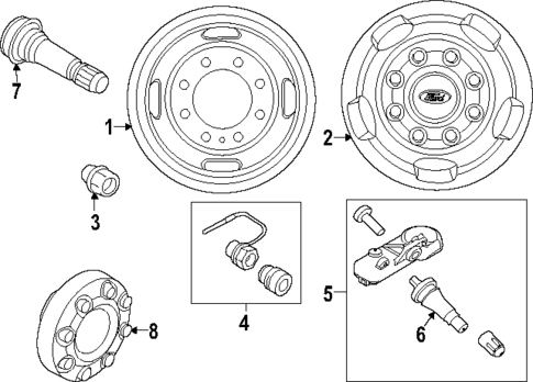 Wheels for 2024 Ford F-350 Super Duty #2