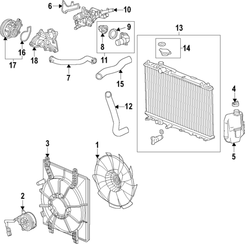 Cooling System for 2022 Honda Civic #0