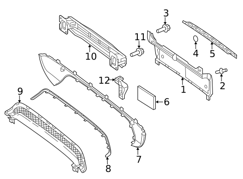 Bumper & Components - Rear for 2014 Smart Fortwo #0