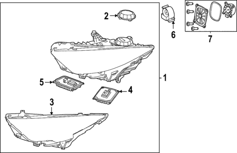 Headlamp Components for 2024 Mercedes-Benz SL 43 AMG&reg; #0