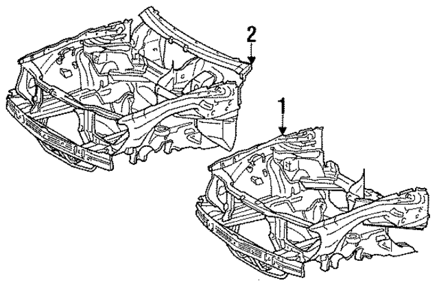 1246201401 - Body: Ft Inner Structure for Mercedes-Benz Image