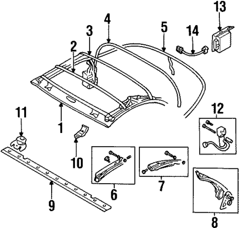 Convertible Top for 1998 Mitsubishi Eclipse #0