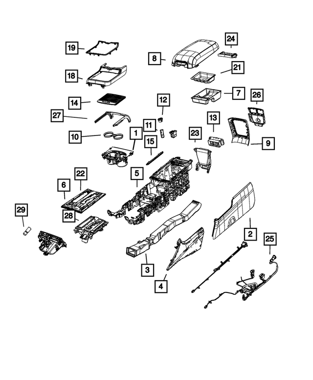 1WH93HL1AB - Interior Trim: Console Panel, Left for Mopar Image