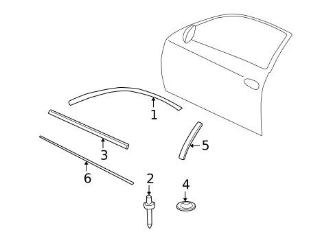 Exterior Trim - Door for 2002 Chevrolet Monte Carlo #0