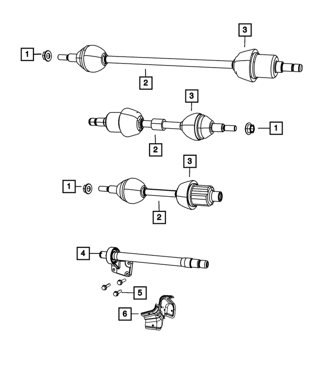 4880210AG - Front Wheel Drive; Differential and Drive Line: Axle Half Shaft, Right for Mopar Image image