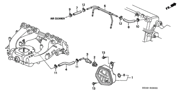 Breather Chamber (Down Flow) for 1997 Honda Civic #0