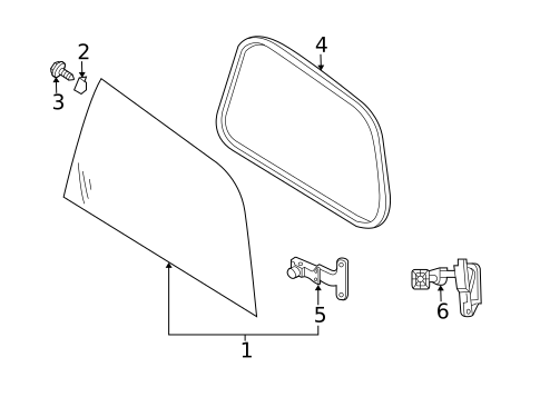 Glass - Side Panel for 2008 Nissan Quest #0