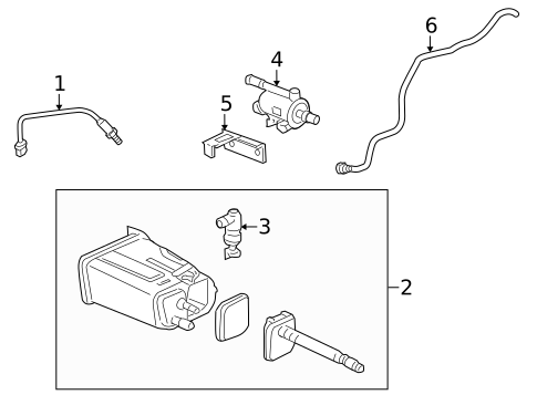 Evaporative System for 2007 Saturn Vue #0
