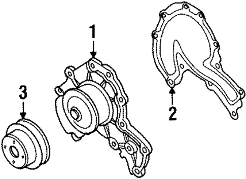 Water Pump for 2000 Isuzu Rodeo #1