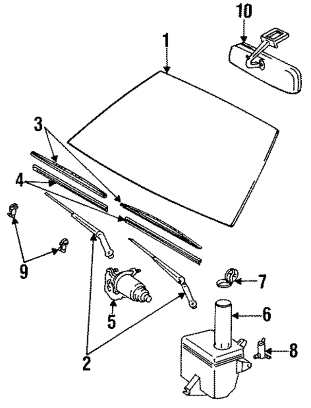 8521424H90 - : Windshield Wiper Blade Refill (Rear) for Toyota Image