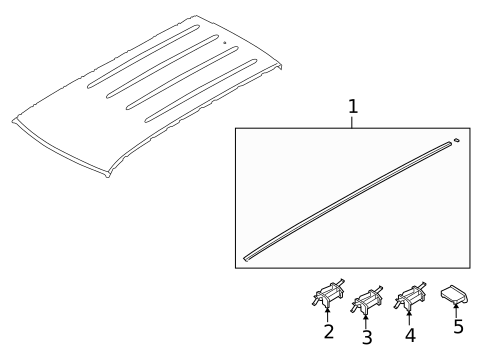 Exterior Trim - Roof for 2009 Kia Borrego #1