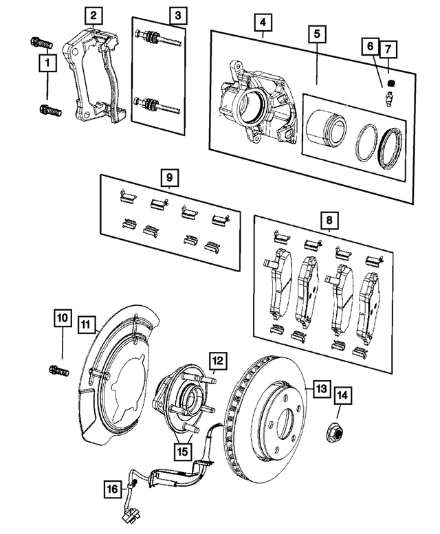 V1013701AB - : Pad Kit-Front Disc Brake for Mopar Image