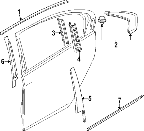 Exterior Trim - Rear Door for 2024 BMW i7 #0