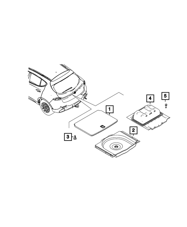 7RF98U00AA - : Rear Cargo Floor Cover for Mopar Image
