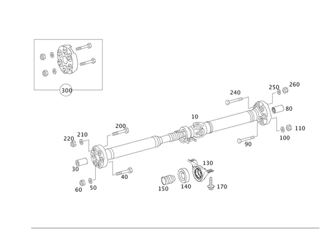 Propeller Shaft for 2012 Mercedes-Benz C350 #0