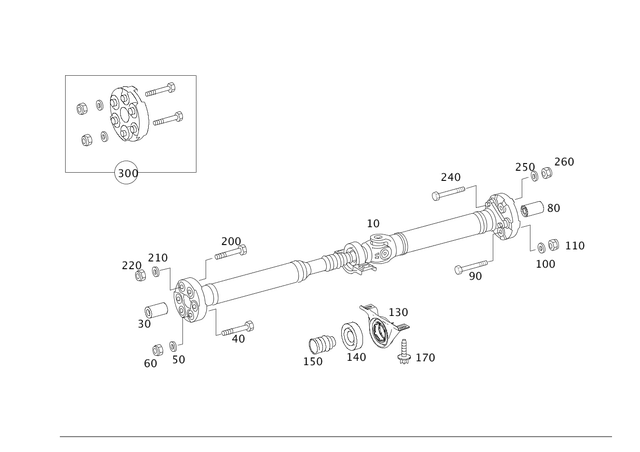 2044107806 - : Propeller Shaft for Mercedes-Benz Image