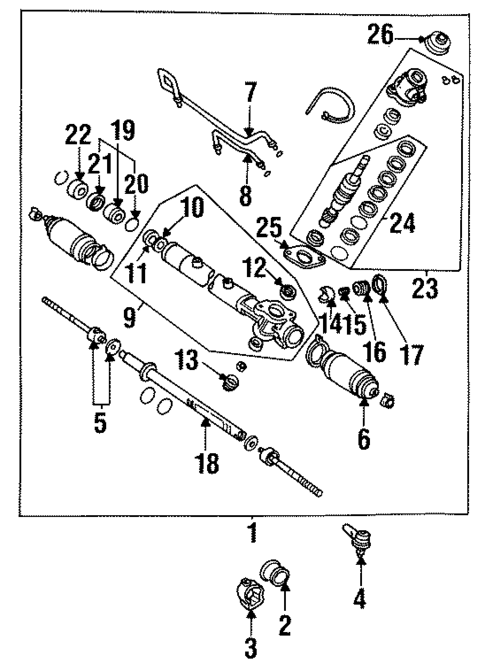 Steering Gear & Linkage for 1992 Lexus ES300 #0