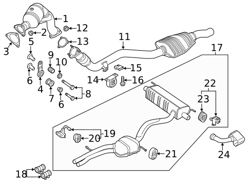Exhaust Components for 2017 Audi Q7 #0