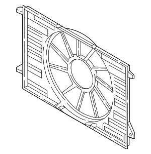 8W0121207B - Cooling System: Engine Cooling Fan Shroud for Audi Image