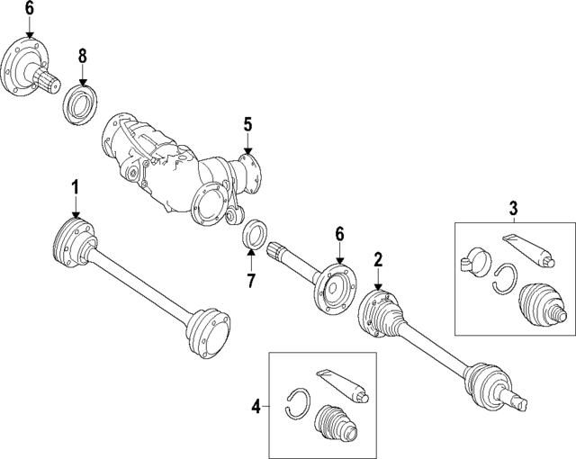 9064101201 - Front Drive Axle: Drive Shaft for Mercedes-Benz Image