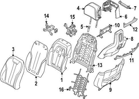 Passenger Seat Components for 2023 BMW i7 #0