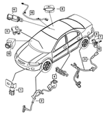 1BP02166AA - Electrical: Anti-lock Brakes Sensor, Bproauto, Right Front for Mopar Image