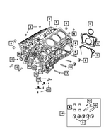 6511682AA - 3.6L; Engine: Pipe Plug, Rear for Mopar Image