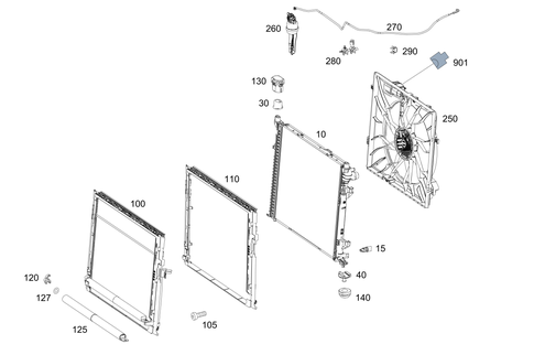 Cooler, Mount and Cover for 2013 Mercedes-Benz ML350 #0