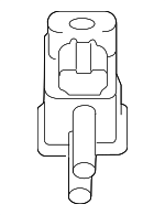 258600H080 - Emission System: Exhaust Gas Re-circulation (Egr) Vacuum Delay Valve for Toyota: Camry Image