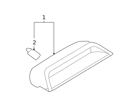 High Mounted Stop Lamp for 2004 Suzuki Forenza #0