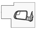 6MB191X8AM - Body: Mirror Assembly for Jeep: Grand Wagoneer, Grand Wagoneer L, Wagoneer, Wagoneer L Image