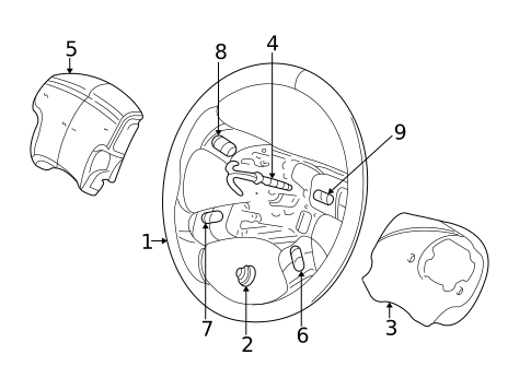 Steering Wheel & Trim for 2005 Isuzu Ascender #0