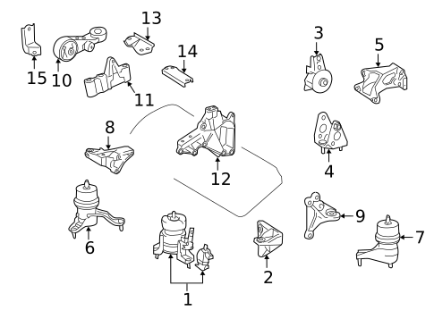 Engine & Trans Mounting for 2018 Toyota Sienna #0