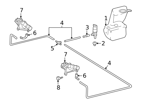 Washer Components for 2003 Mercedes-Benz CL55 AMG #0