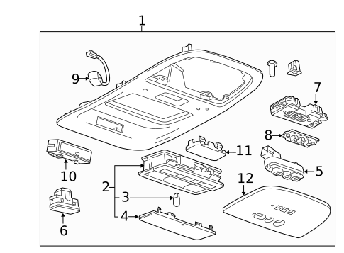 Overhead Console for 2015 Chevrolet Impala #17