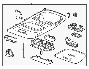 22833104 - : Part# 22833104 Light Opal Gray Roof Console for Chevrolet: Volt Image