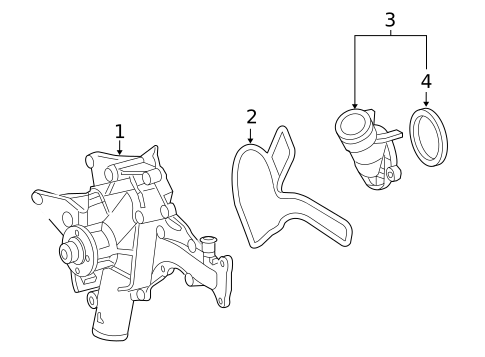 Water Pump for 2005 Mercedes-Benz SLK 55 AMG&reg; #0