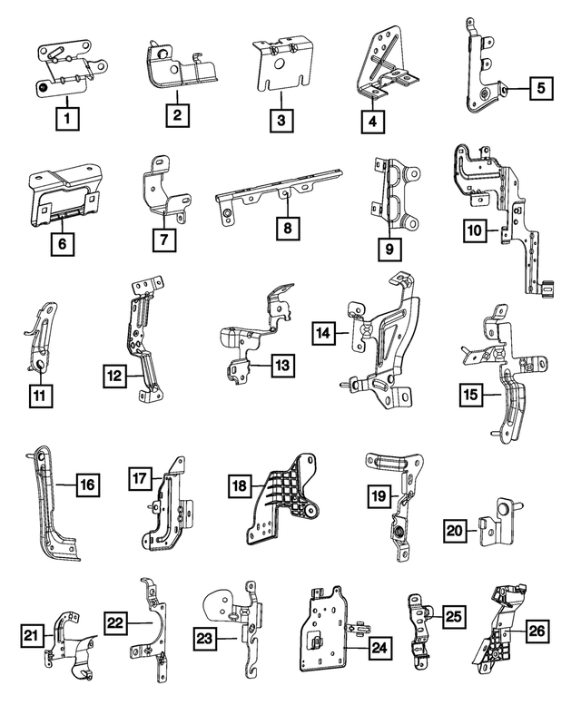 68292497AB - Electrical: Wiring Bracket for Mopar Image image